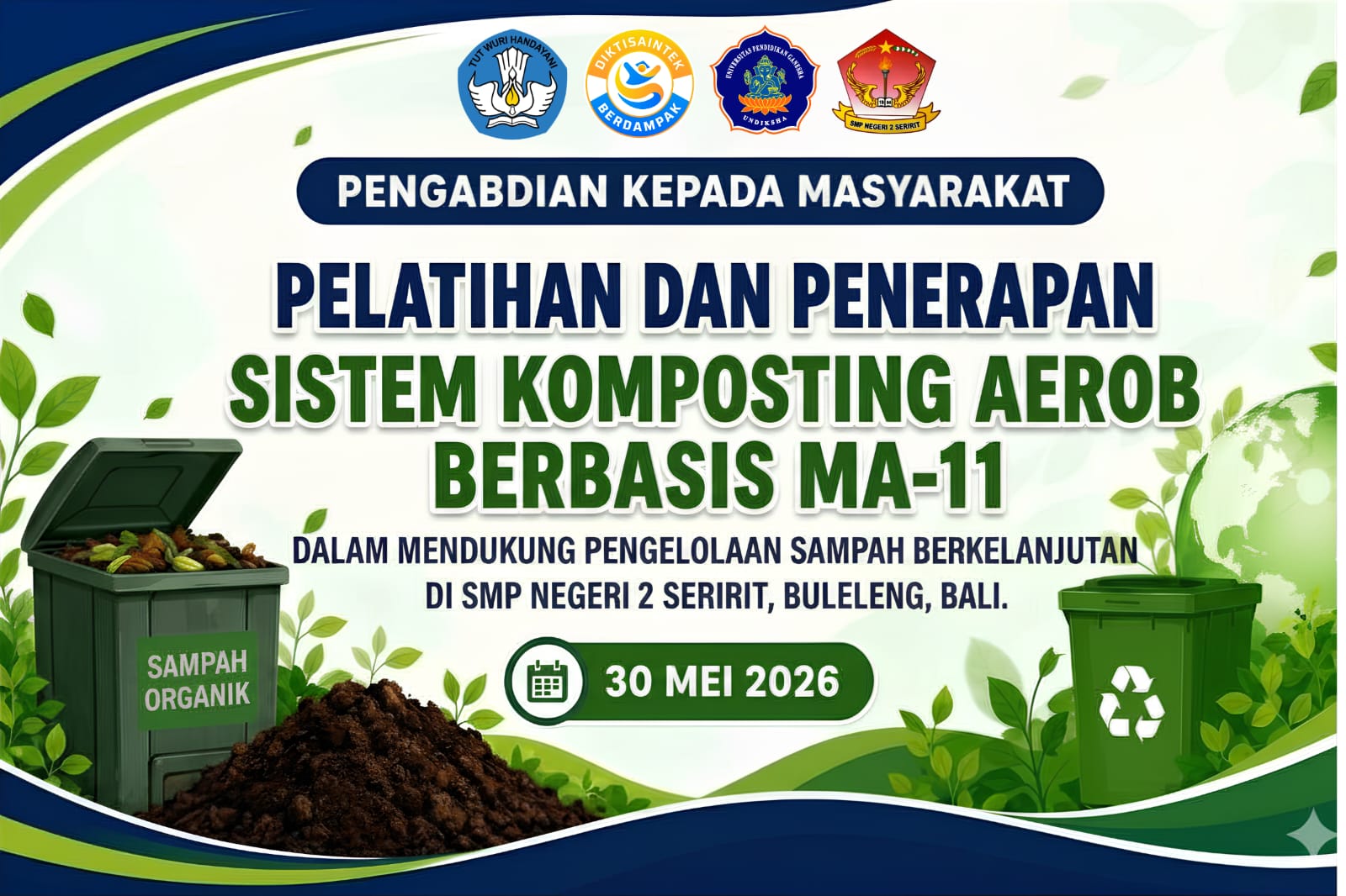 Sinergi Biologi Undiksha dan SMPN 2 Seririt Terapkan Komposting MA-11 untuk Pengelolaan Sampah Berkelanjutan