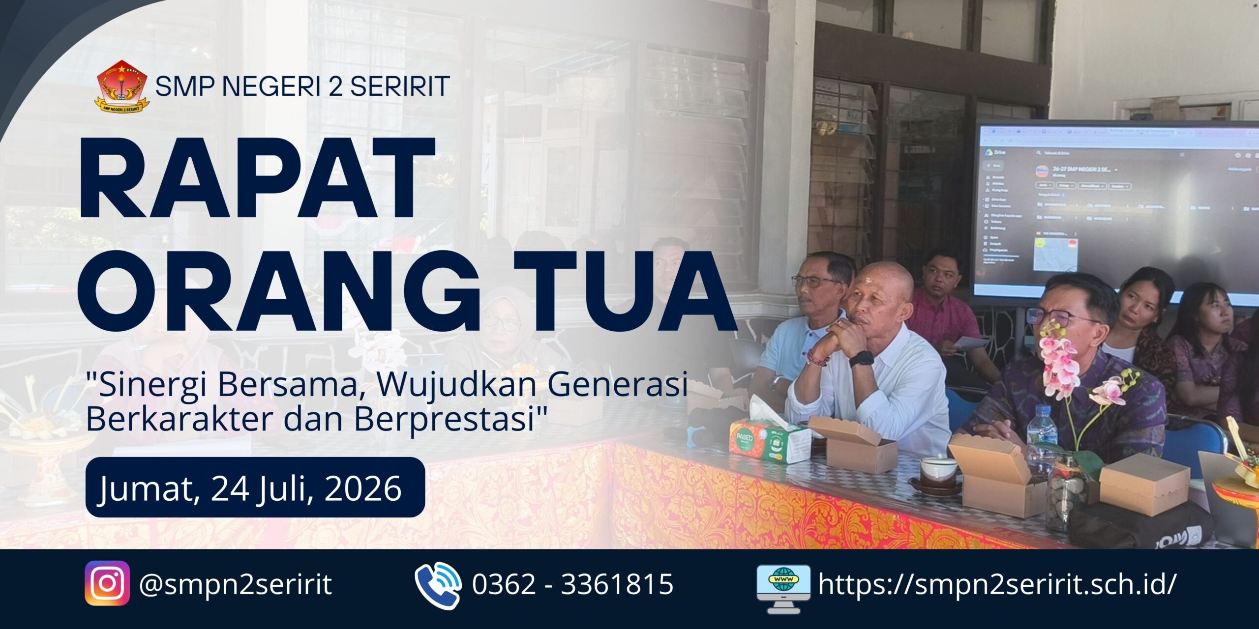 Sinergi Bersama Demi Kemajuan Siswa: SMP Negeri 2 Seririt Gelar Rapat Koordinasi Orang Tua Siswa, Plt. Kepala Sekolah & Komite